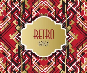 Black red white retro background vector 03