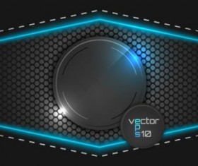 Black tech background template vector 01