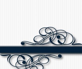 Blue floral decor with white background vector