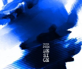 Blue ink paint background art vector 05