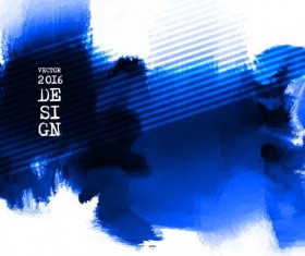 Blue ink paint background art vector 07