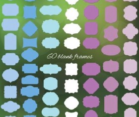 Blurred mega frames set vector