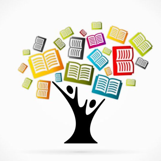 Book with tree vector