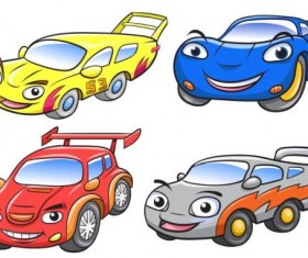 Cartoon car race vector