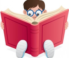 Children with books vector design 05