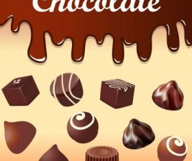 Chocolate drop vector background