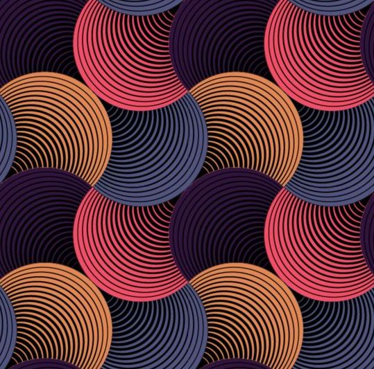 Circel swirl pattern seamless pattern vector 04