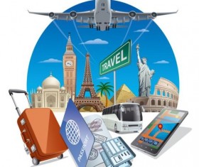 City journey concept vector material 04