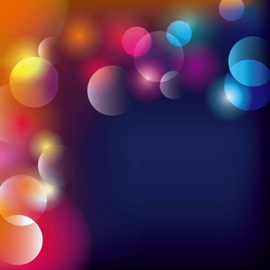 Colored circle with blurred background vector 03