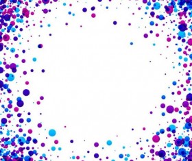 Colored dots frame vector