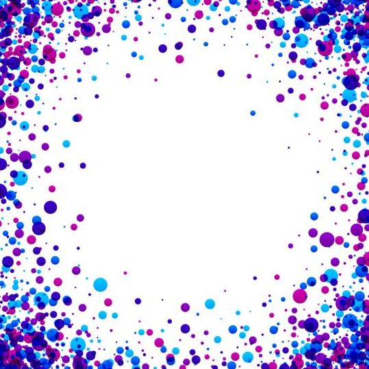Colored dots frame vector