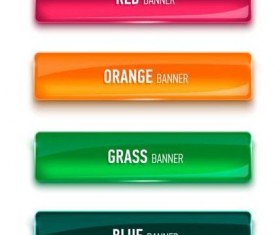 Colored glass banners vector