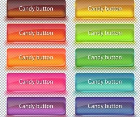 Colored glass buttons shiny vector 02