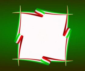 Colored paper tapes frame vector 02