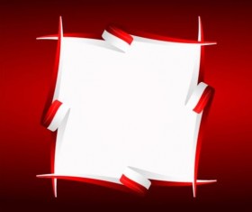 Colored paper tapes frame vector 03