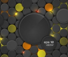 Colored round shape with background light vector