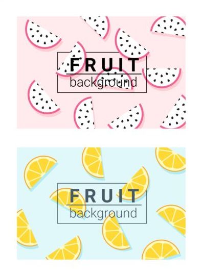 Colorful background with fruits vector 01