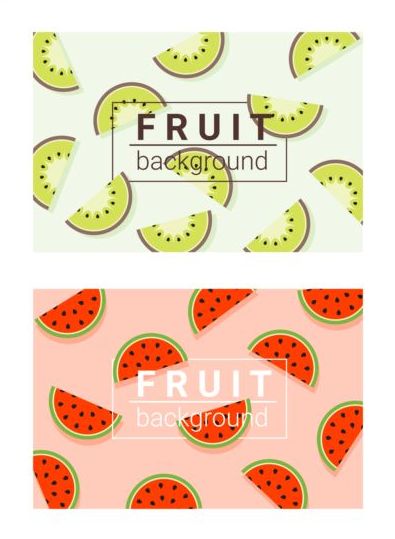 Colorful background with fruits vector 02