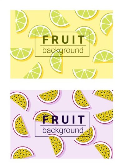 Colorful background with fruits vector 04