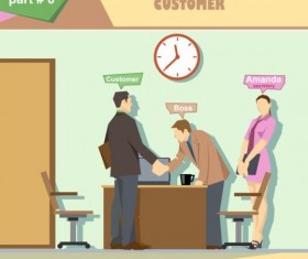 Company work roles design vector 06