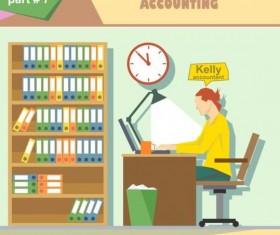 Company work roles design vector 07