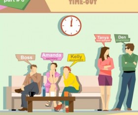 Company work roles design vector 08