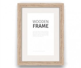 Creative wooden photo frames vector set 01