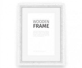 Creative wooden photo frames vector set 05