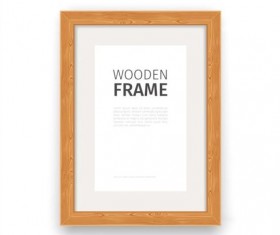 Creative wooden photo frames vector set 07
