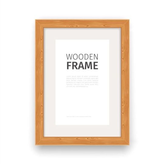 Creative wooden photo frames vector set 07