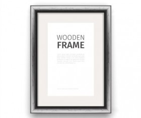 Creative wooden photo frames vector set 08
