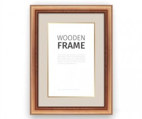 Creative wooden photo frames vector set 09