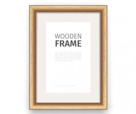 Creative wooden photo frames vector set 10