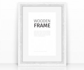 Creative wooden photo frames vector set 11