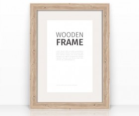 Creative wooden photo frames vector set 12