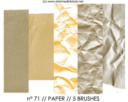 Crumpled paper photoshop brushes