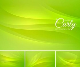 Curves abstract background vectors set 04