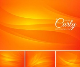 Curves abstract background vectors set 06