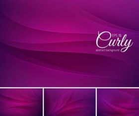 Curves abstract background vectors set 07