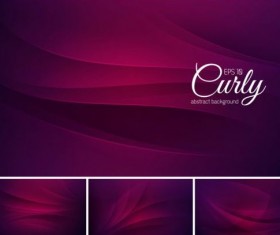 Curves abstract background vectors set 09