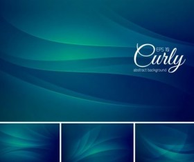 Curves abstract background vectors set 10