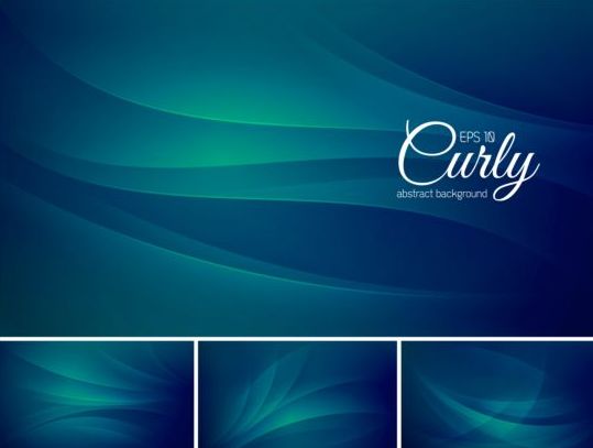 Curves abstract background vectors set 10