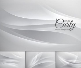Curves abstract background vectors set 11