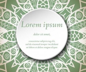 Decor pattern and white label vector 05