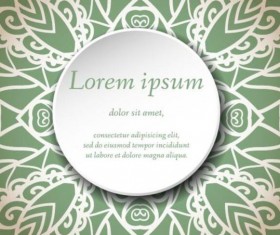 Decor pattern and white label vector 06