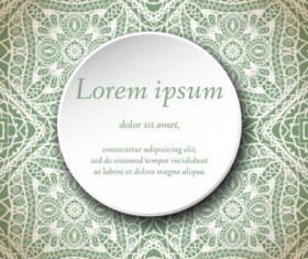 Decor pattern and white label vector 07