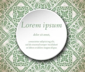 Decor pattern and white label vector 08