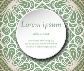 Decor pattern and white label vector 09