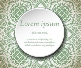 Decor pattern and white label vector 10