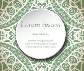 Decor pattern and white label vector 11